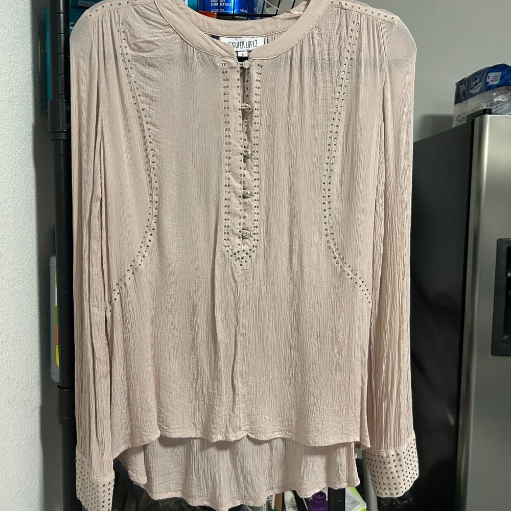 Sheer shirt with sparkles